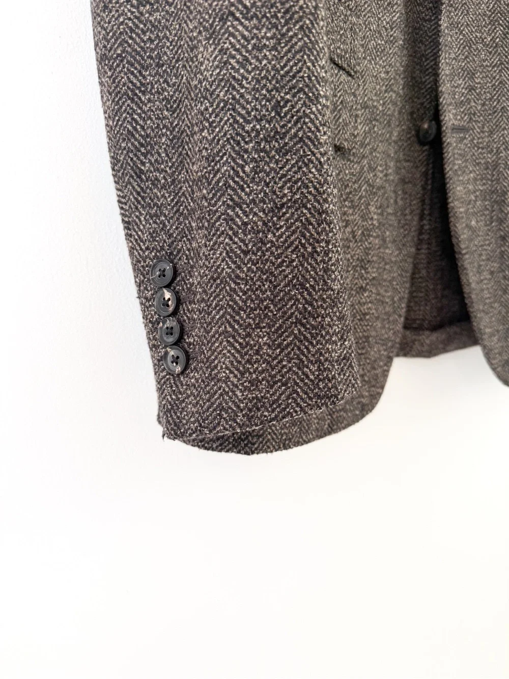 NWT NEW Caruso Tweed Brown Herringbone Wool Silk Blazer Classic Sport Coat 40R